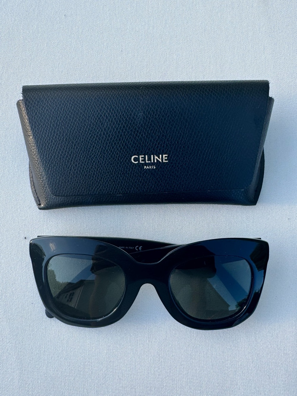EUC Celine Black Oversized Sunglasses with Case - Style #CL4005FN